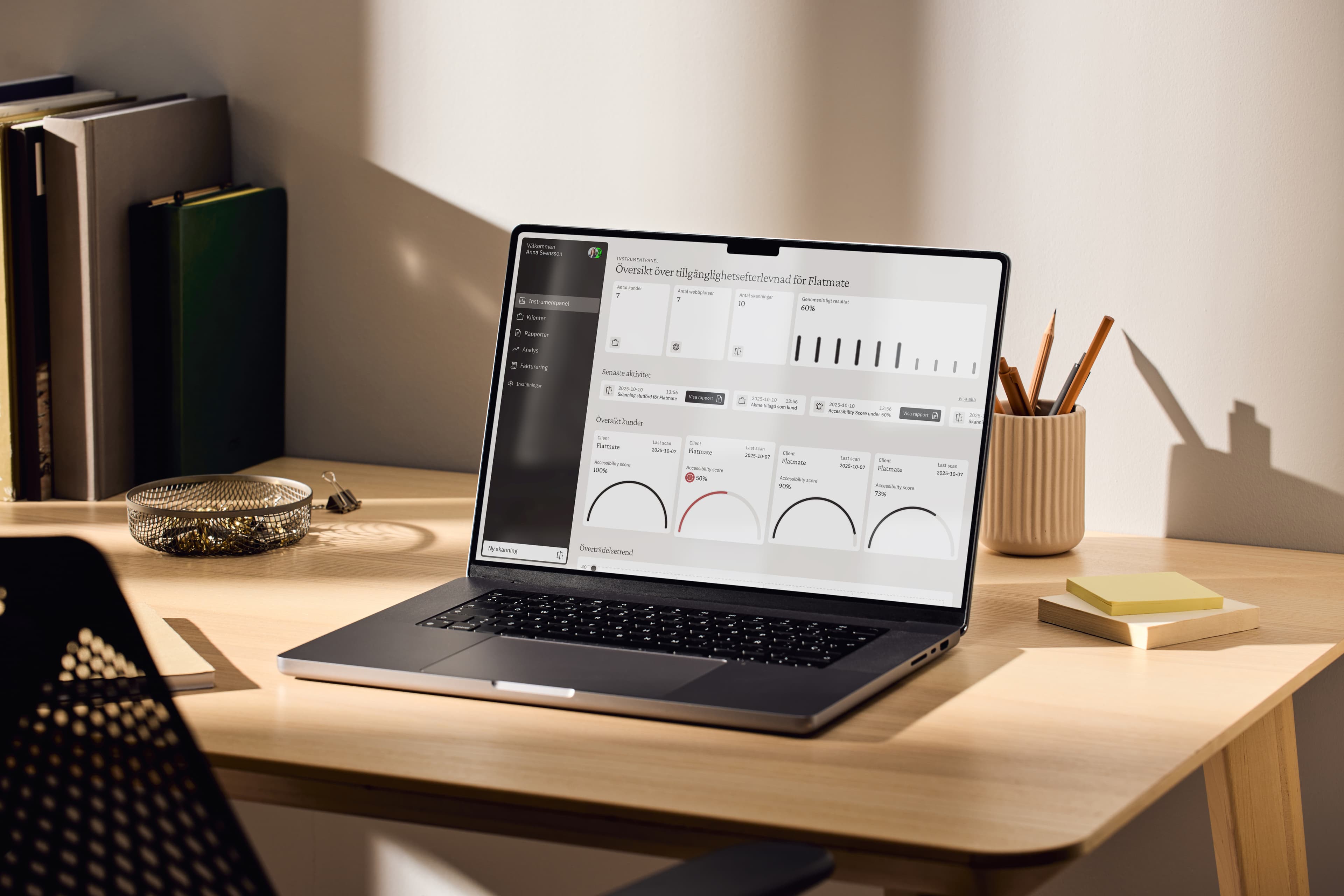 Laptopmockup av Xrayd med miljö